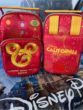 Disney Lunar New Year 2025 Lug Mini Backpack one bag- Red & Gold